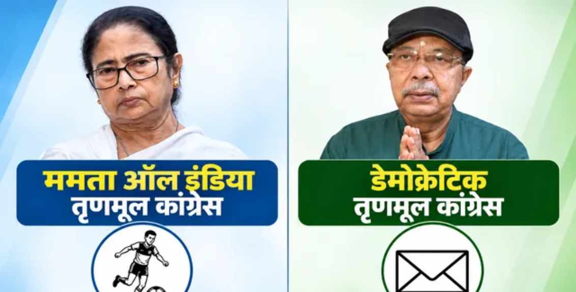 तृणमूल काँग्रेस (ममता गट) ‘फुटबॉल खेळाडू’, तर डेमोक्रॅटिक तृणमूल ‘लिफाफा’ चिन्हावर निवडणूक लढवणार